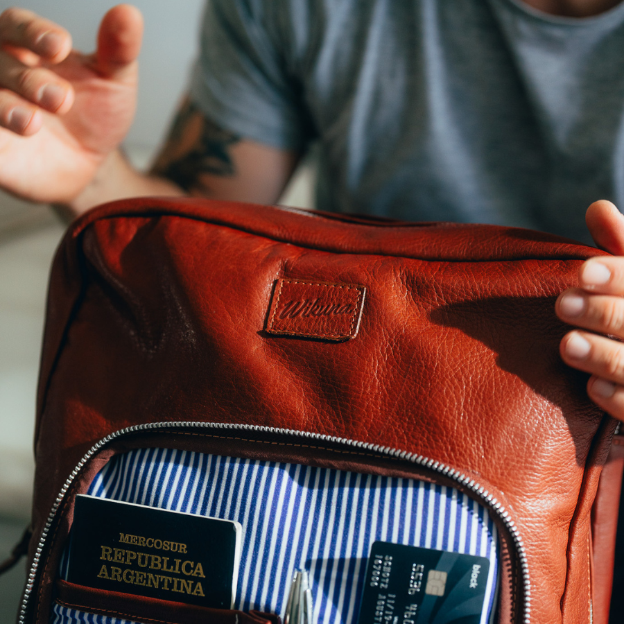 Mochila New Classic - Cuero Cognac