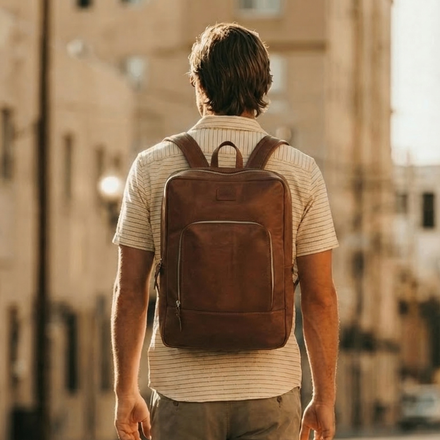 Mochila New Classic - Cuero Cognac