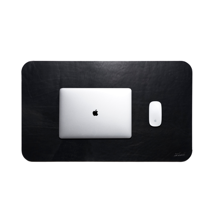 Desk Pad 58x35 - Semi Rígido - Cuero Negro