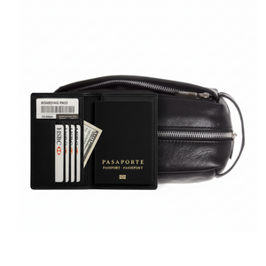 Kit de Viaje Basic  - Cuero Negro