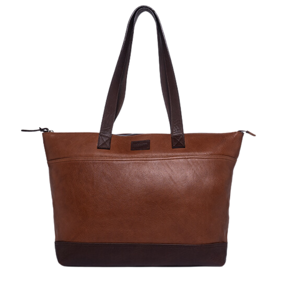 Cartera Grand Tote - Cuero Tabac & Chocolate