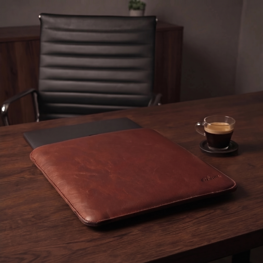 Funda Laptop Slim - MacBook 13-14" e iPad Pro 13" - Cuero Cognac