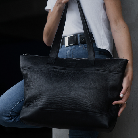 Cartera Grand Tote - Cuero Negro