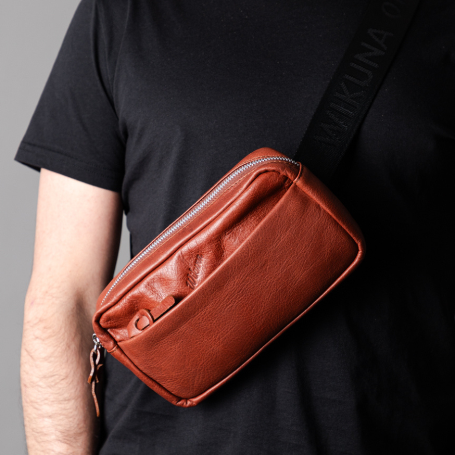 Riñonera All-Day - Cuero Cognac