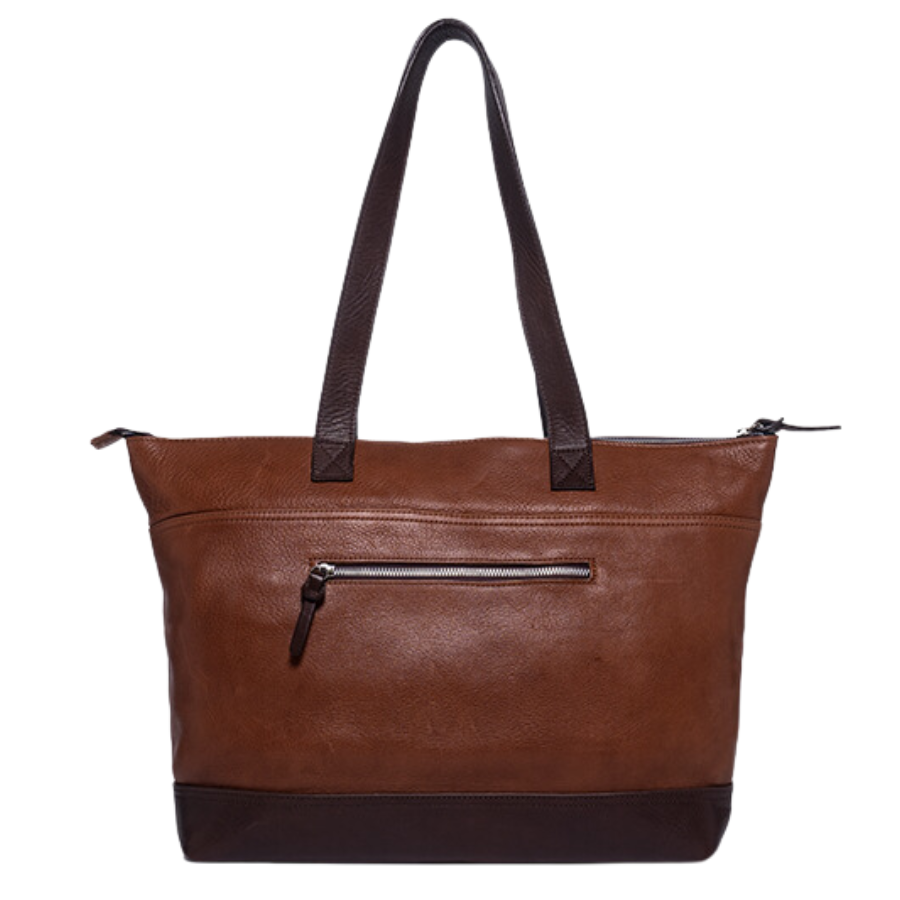 Cartera Grand Tote - Cuero Tabac & Chocolate