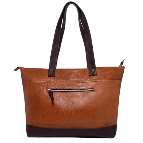 Cartera Grand Tote - Cuero Bourbon & Chocolate