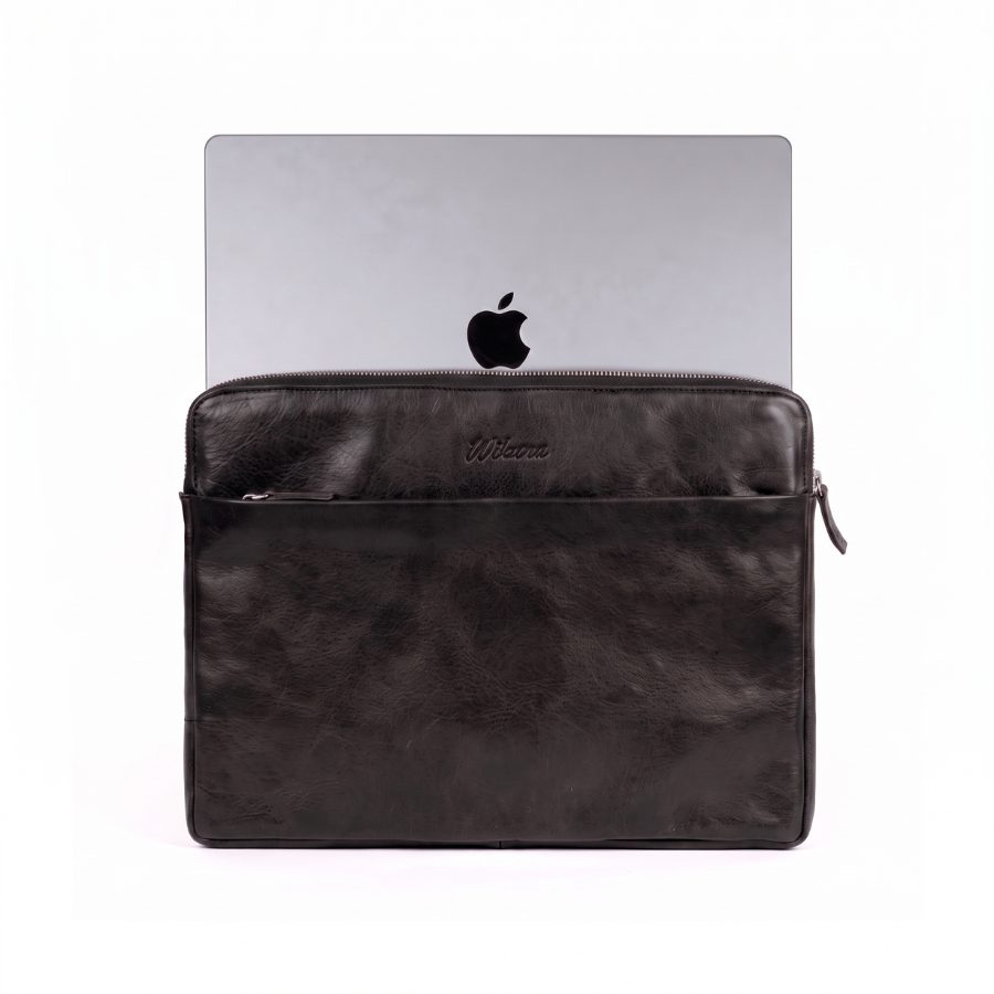 Funda Laptop Organizer 13-14'' - Cuero Negro