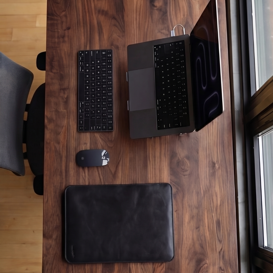 Funda de cuero para macbook, negocios ejecutivos
