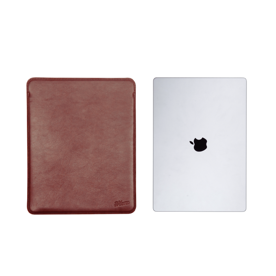 Funda de cuero para Laptop Notebook 13 14 Macbook - Wikuna Originals - Cuero Plena Flor