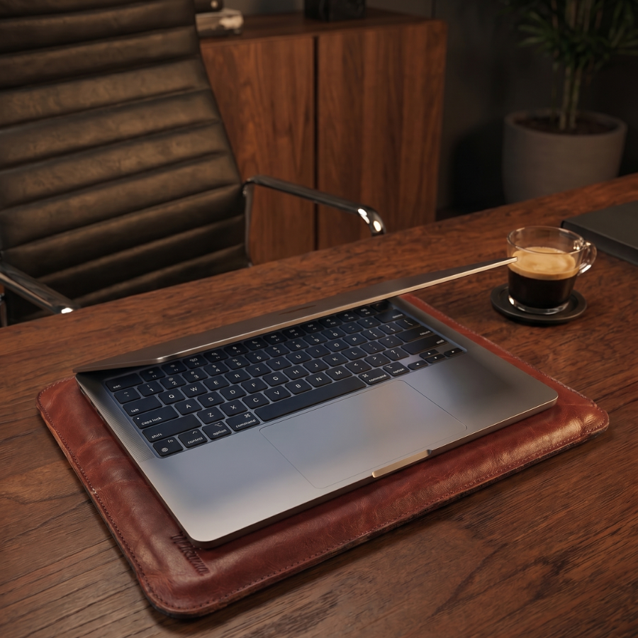 Funda Laptop Slim - MacBook 13-14" e iPad Pro 13" - Cuero Cognac