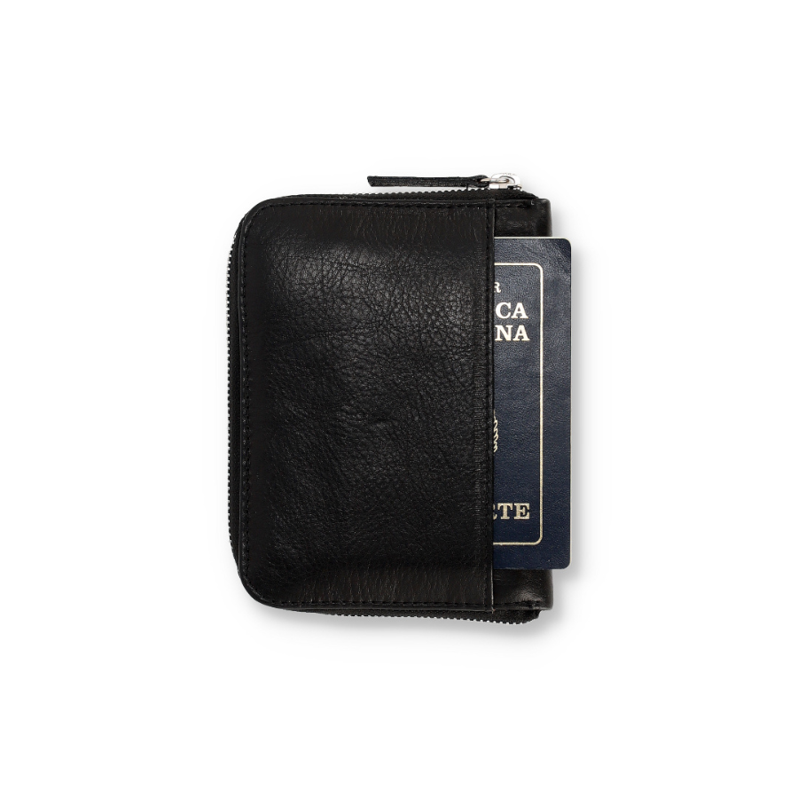 Porta Pasaportes XL - Cuero Negro