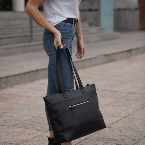 Cartera Grand Tote - Cuero Negro