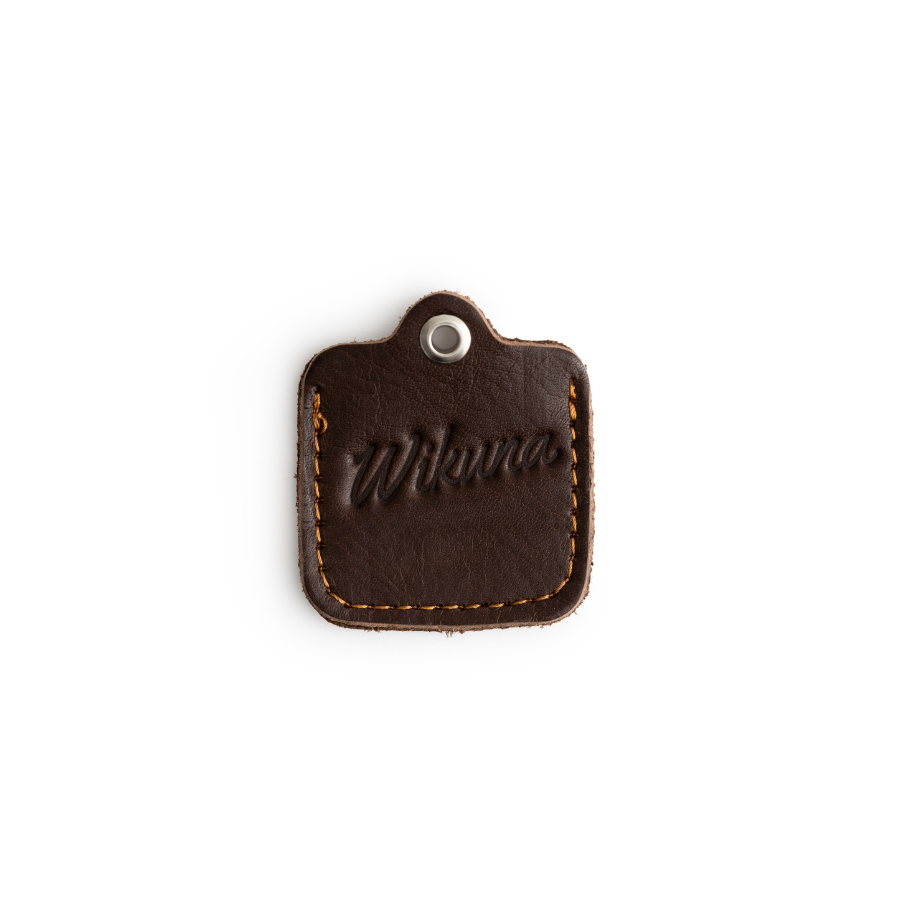 Llavero Funda Porta AirTag Apple -  Cuero Chocolate x 2u.