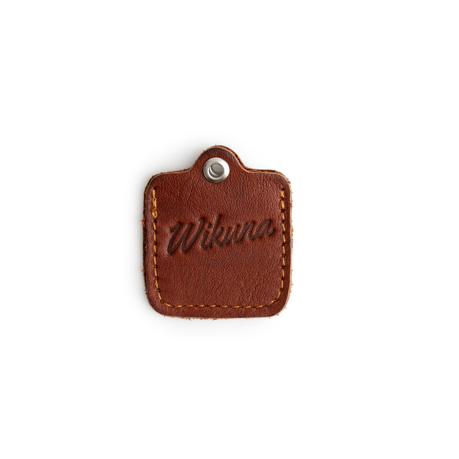 Llavero Funda Porta AirTag Apple -  Cuero Cognac x 2u.