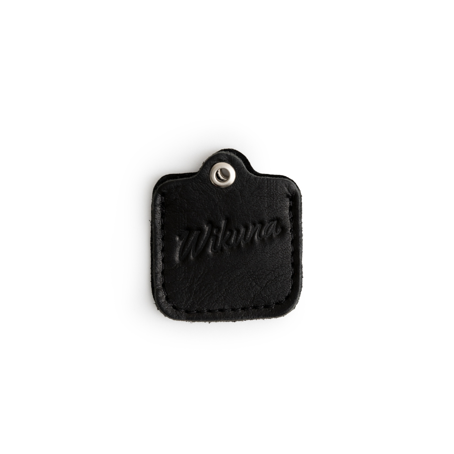 Llavero Funda Porta AirTag Apple -  Cuero Negro x 2u.