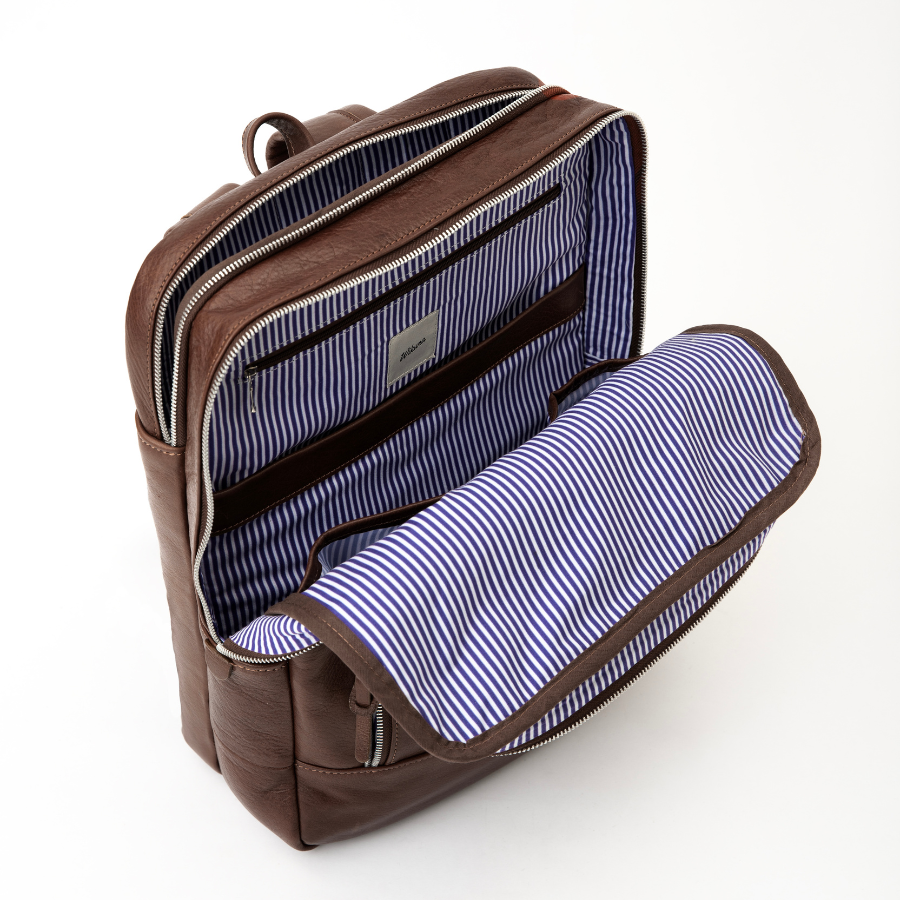 Mochila de cuero hombres elegante