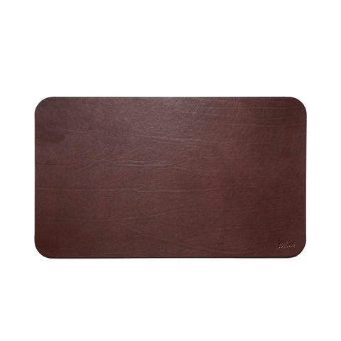 Desk Pad 58x35 - Semi Rígido - Cuero Chocolate