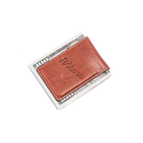 Billetera Money CLIP - Cuero Cognac