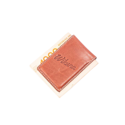 Billetera Money CLIP - Cuero Cognac